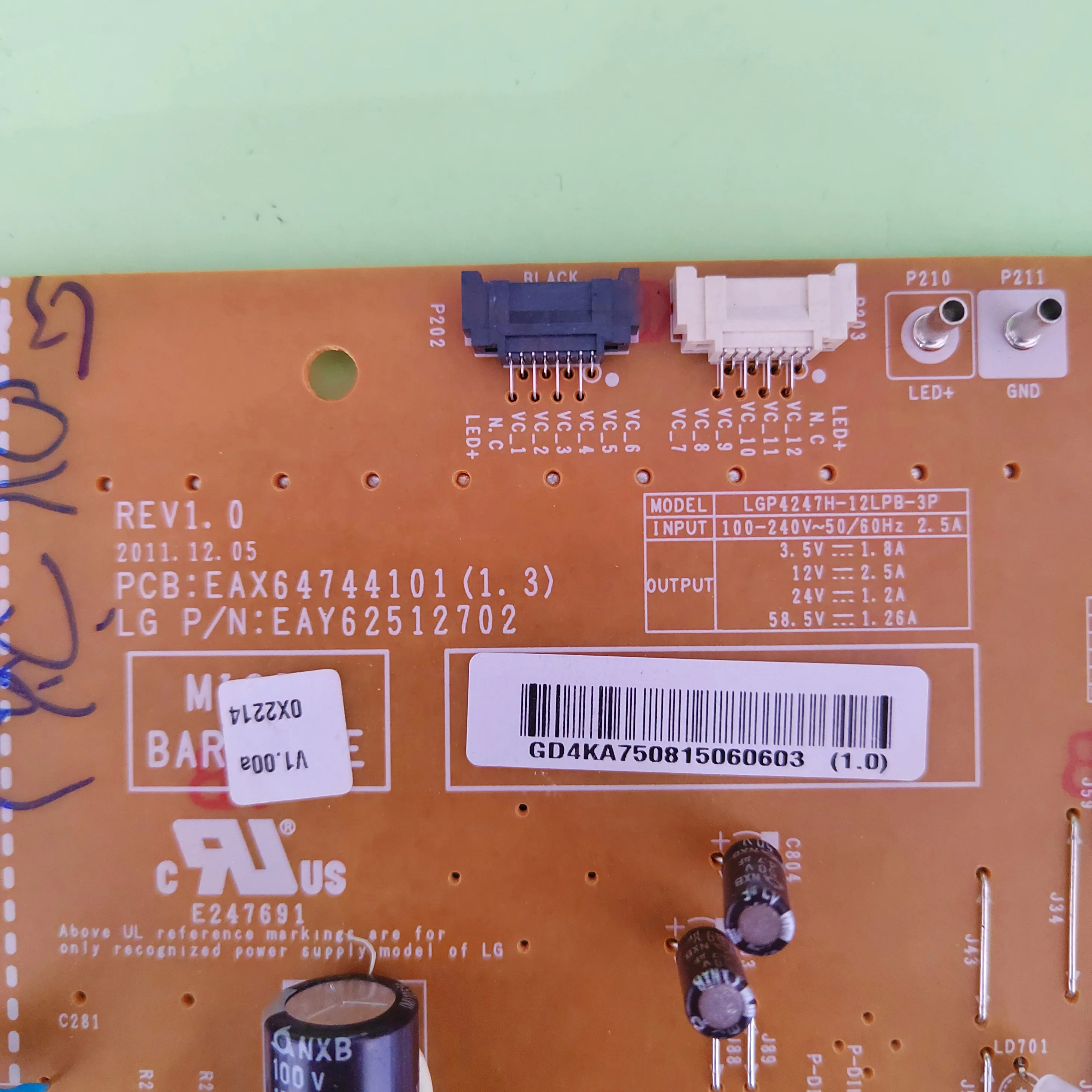 Imagem -02 - Placa de Alimentação para tv lg Eax64744101 Eay62512702 Lgp4247h12lpb3p 47lm760s 47lm7600 47lm760t 42lm660s 42lm760s-zb 47lm860v