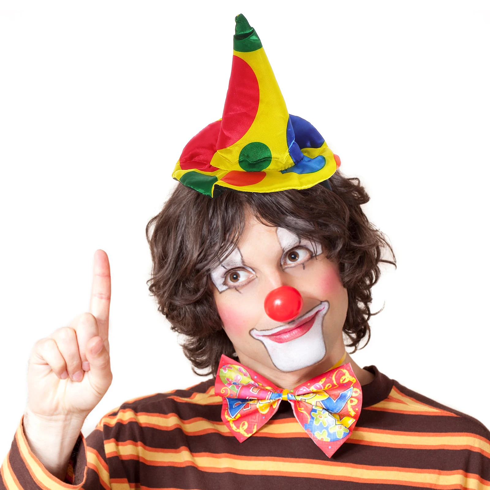 

2 Pcs Halloween Clown Hat Bridegroom Has Crazy Vinyl Accessories Cosplay Headdress