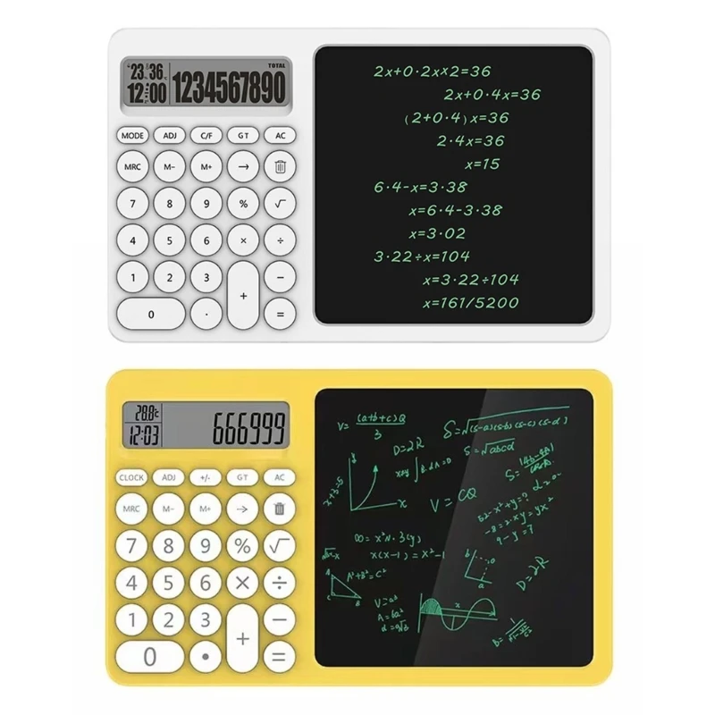 Portable LCD Writing Board with Integrated Calculator for Math Calculation, Note taking, and Memo Writing Dropship