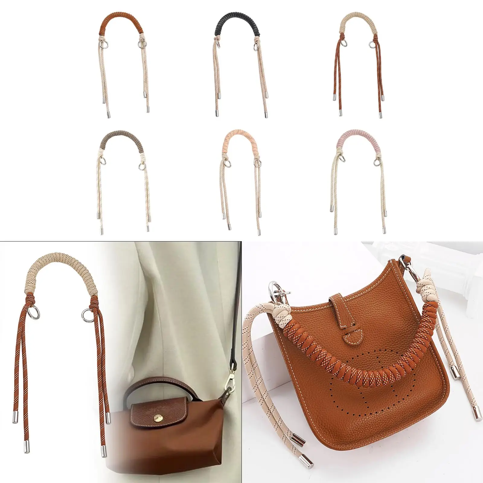 

Adjustable Canvas Bag Strap Replacement Braided Detachable Accessory for Handbags and Tote Luxury Brand Bags