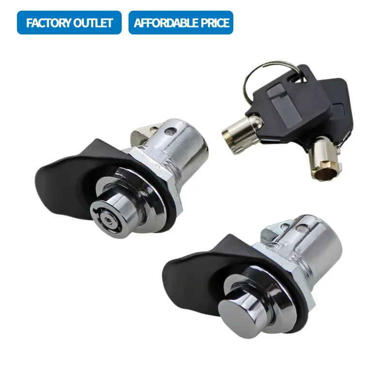 (3-Piece) Zinc Alloy Push Cabinet Button Lock Embedded Mini Impact Cabinet Lock Suitable For Safety And Anti-Theft Locks