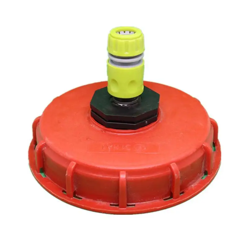 IBC Tank Cap IBC Tank Adaptor With Vent Hole And Water Connector Heavy Duty IBC Thick Barrel Cover For Industry Water Liquid