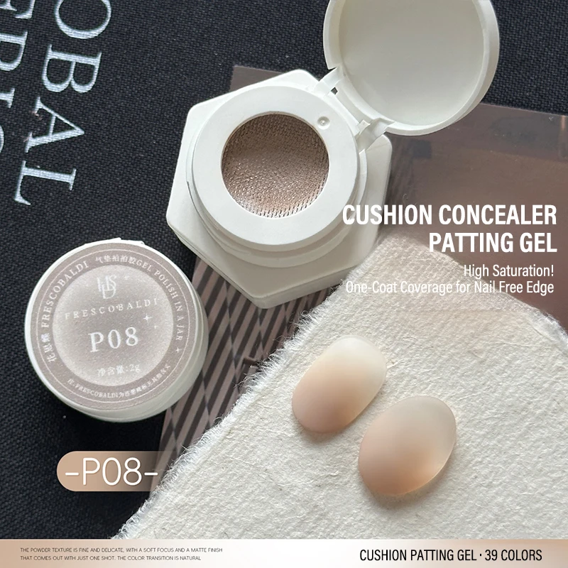 Air Cushion Patting Gel, Hochpigmentiertes Blush Gradient Ombre Nagelkunst-Gel, Kein Abwischen Nötig, UV-LED Transfer-Lack zum Einweichen