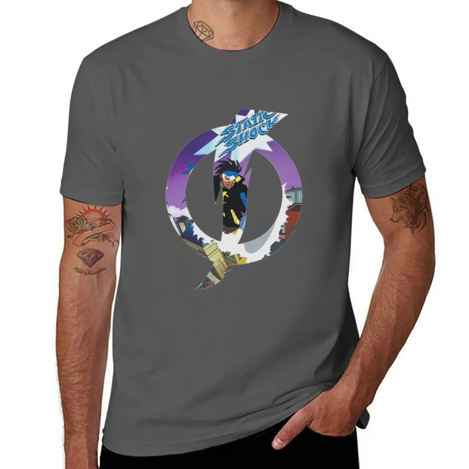 

Static Shock T-Shirt Summer Casual Loose T-Shirt