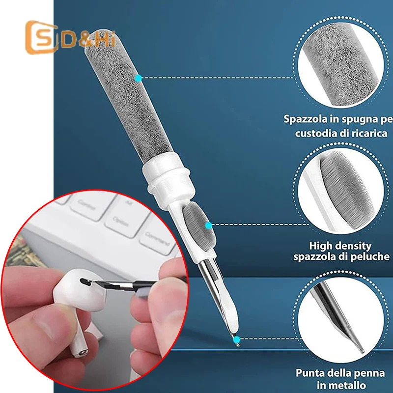 Multifunctional Headphone Cleaning Pens Bluetooth Earphone Cleaning Tools Phone PC Screen Keyboard Integrated Cleaning Brush Kit