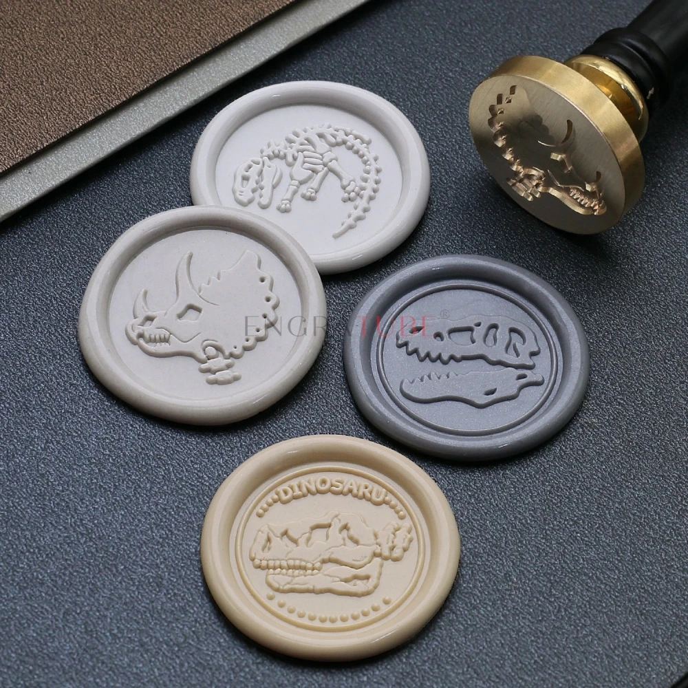 Dinosaur Fossil Seal Wax Stamp Tyrannosaurus Rex Reachable Duck Archaeopteryx Fish Bones For DIY Gift Packaging Scrapbooking