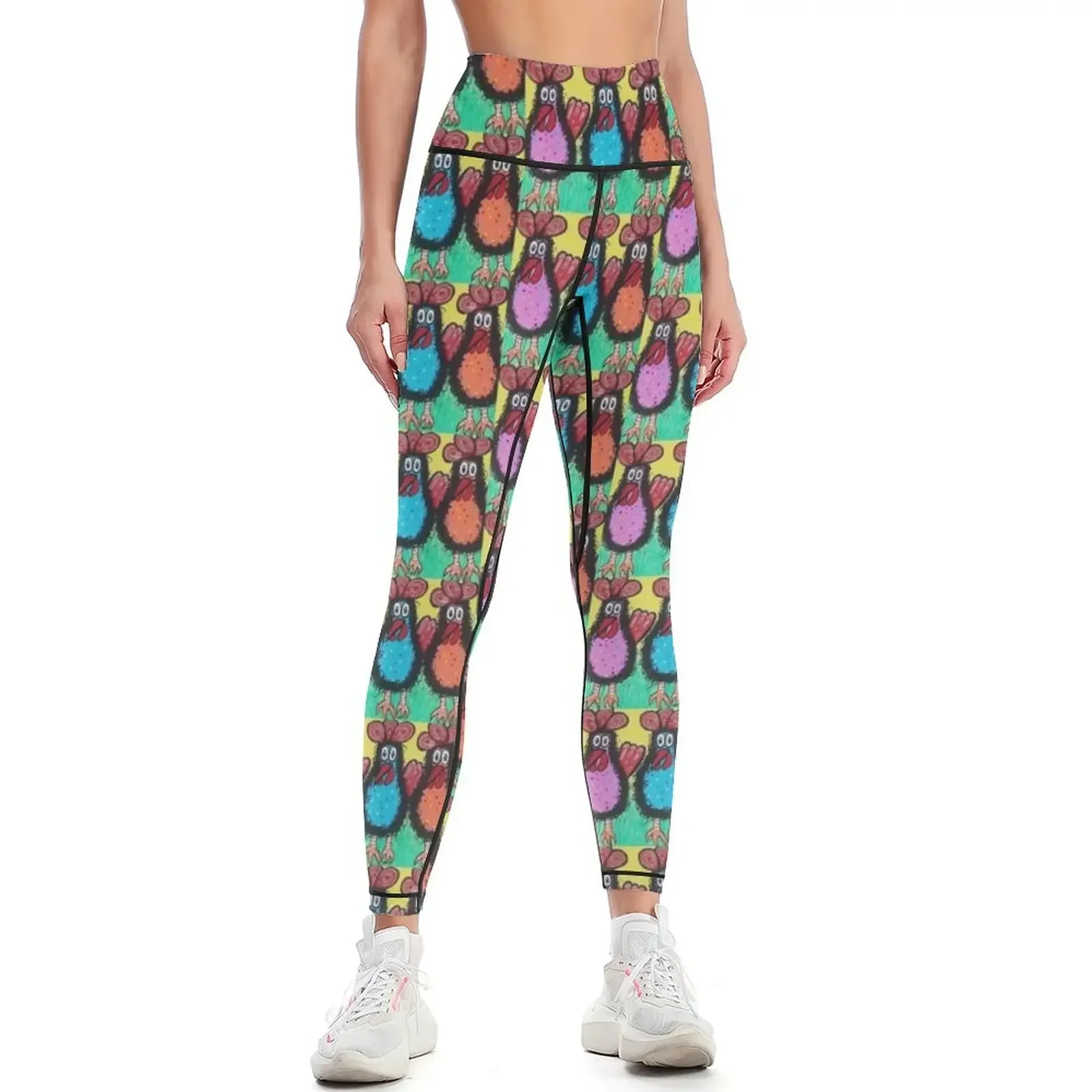 

Quirky Chickens Leggings Leginsy push up sports for Women's trousers Female legging pants Womens Leggings