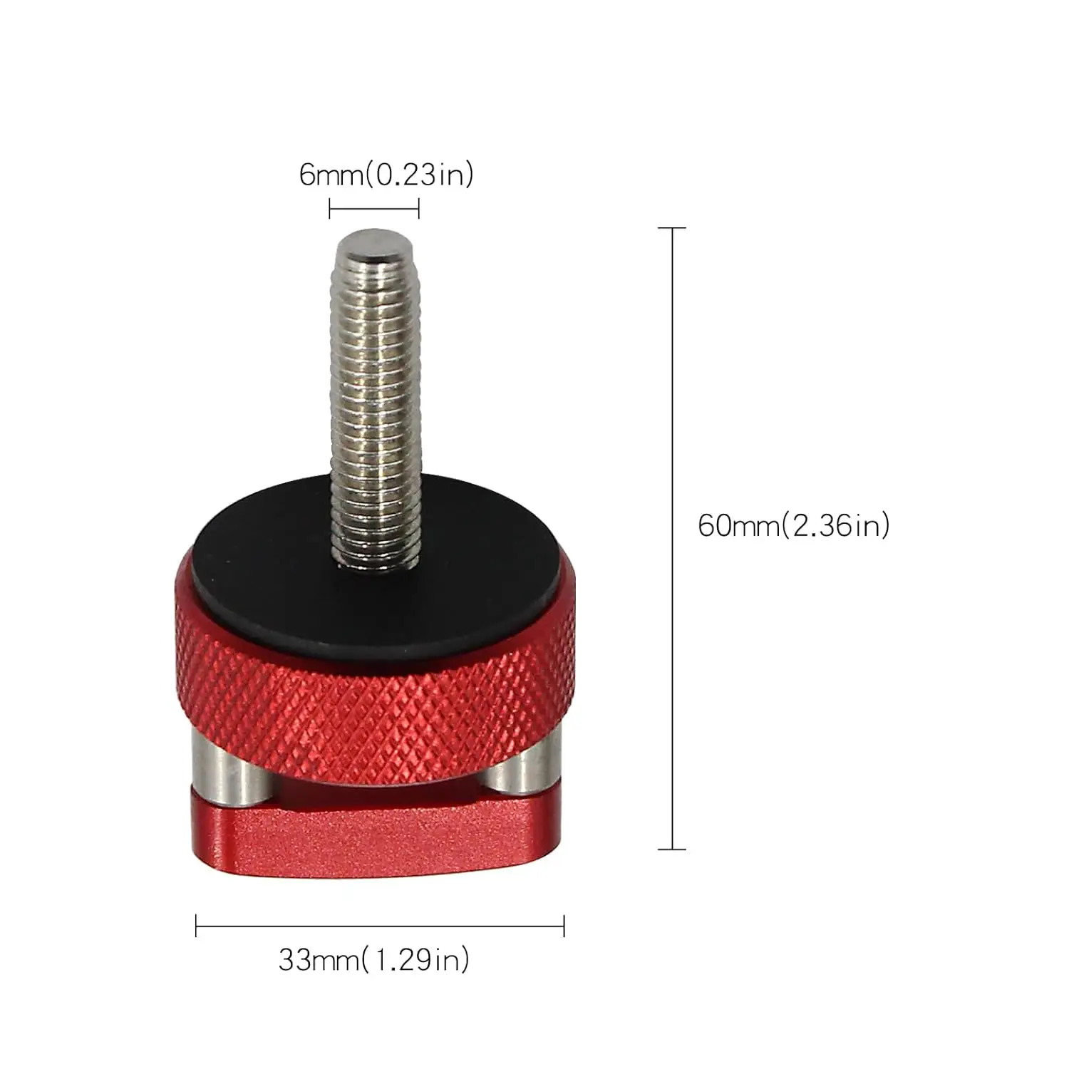6X Aluminum Hard Top Quick Removal Fastener Thumb Screw For 2007-2018 Jeep Wrangler JK 2DR And Unlimited 4DR