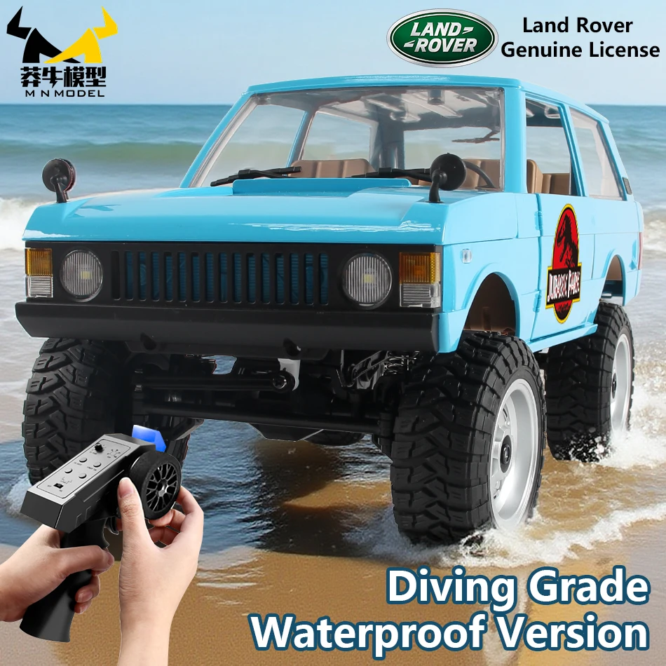MN MODEL 1/12 4x4 RC Duiken Off-road Auto Waden Klimmen Truck Rock Crawler Dinosaurus Tour Voertuig Collectie Model Speelgoed voor Volwassen