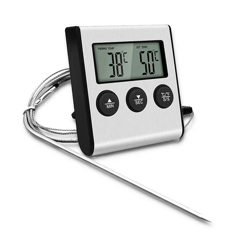 -ABGQ Kitchen Digital Thermometer BBQ Oven Meat Grill Function Heat Meter Home Baking Household Cooking Temp