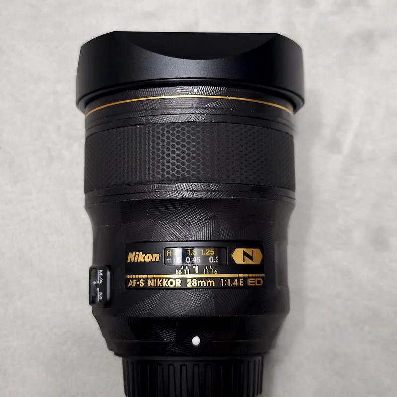 Metalen vierkante zonnekap voor Nikon AF-S 28mm f/1.4E ED metalen dop NIKKOR 28mm F1.4 E