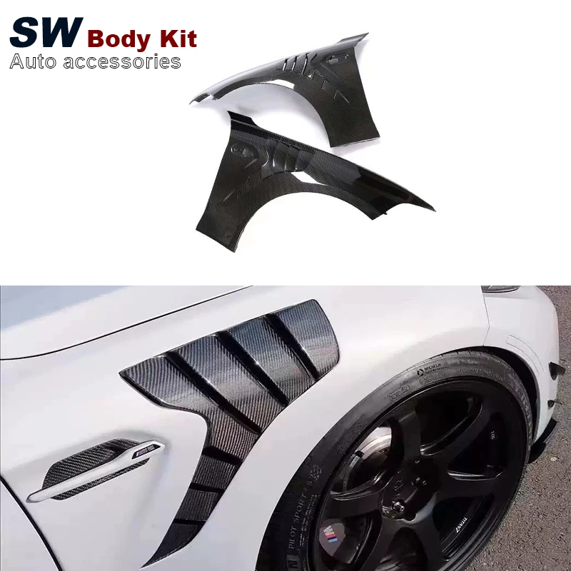 

SW Carbon Fiber MP Style Fenders For BMW M2 M2C F87 Upgrade Car Side Vent Air Flow Fender Intake