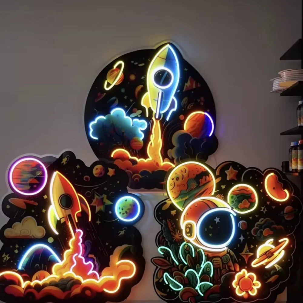 Custom LED Neon Signs for Advertising Weddings & Proms-Personalized Names Lights with Remote Control & Countdown Timer