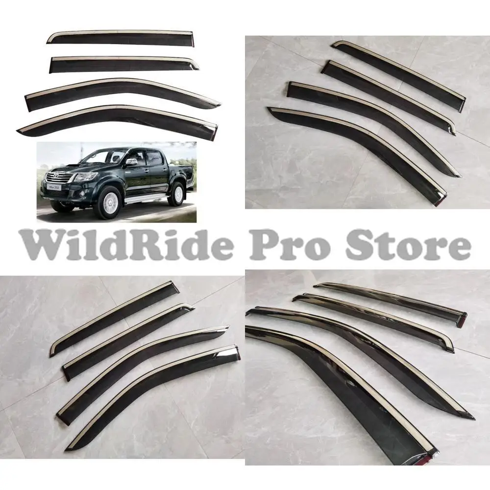 

1 set Cross Border High Quality for Toyota Hilux Vigo 2012 Rain Shield Stainless Steel