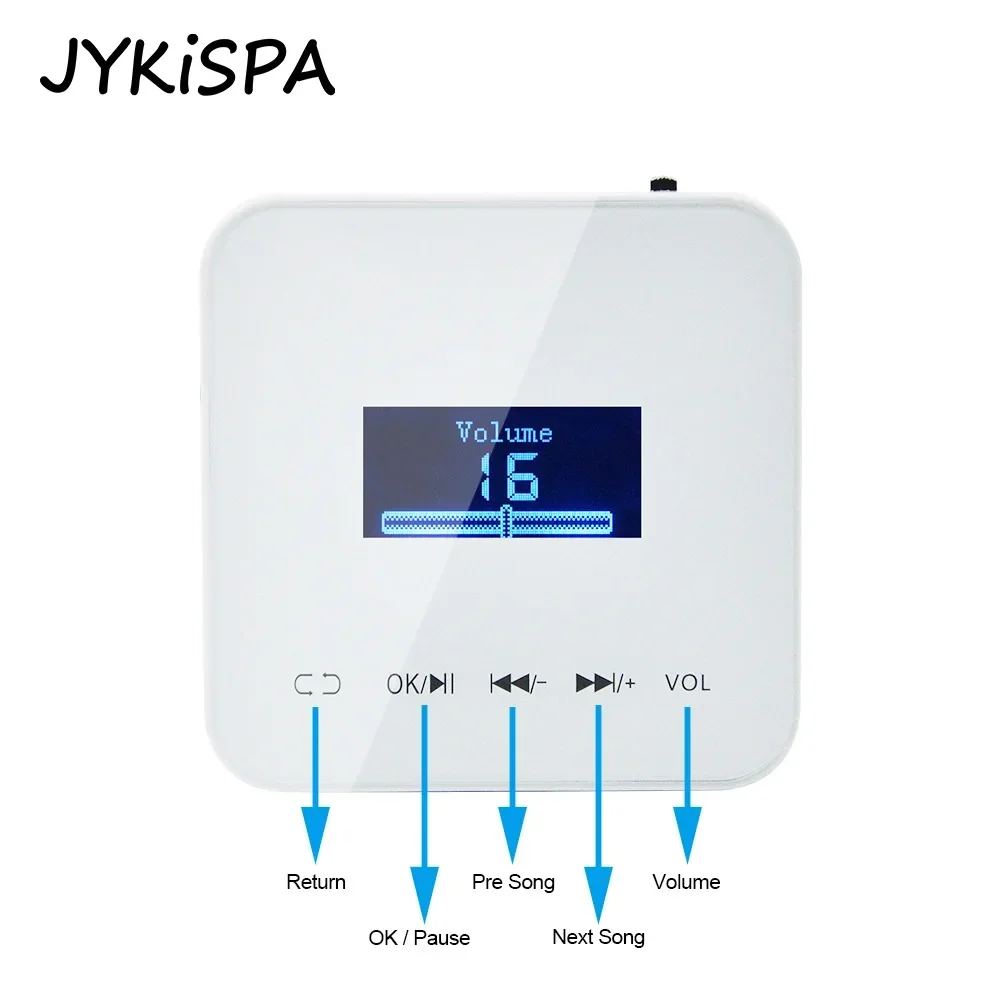 Built-in Bluetooth Wall Amplifier HD Display Touch Key 2*20W Stereo Sound Home Theater System HiFi Audio FM USB TF AUX Bathroom
