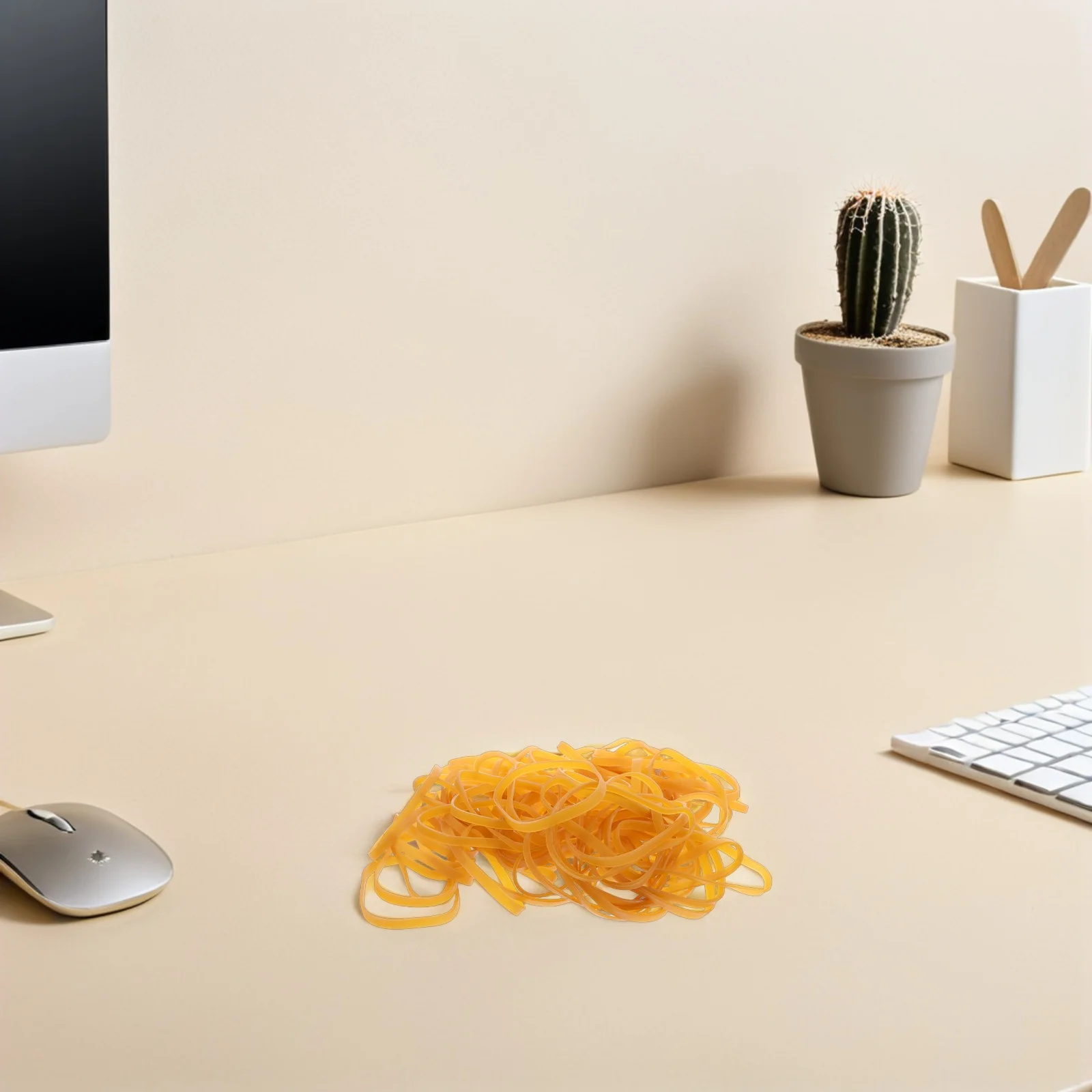 

300pcs Large Rubber Bands Yellow Extra Wide Thick Elastic Bands High Stretch For Office File Folders Notebook Money Bundling