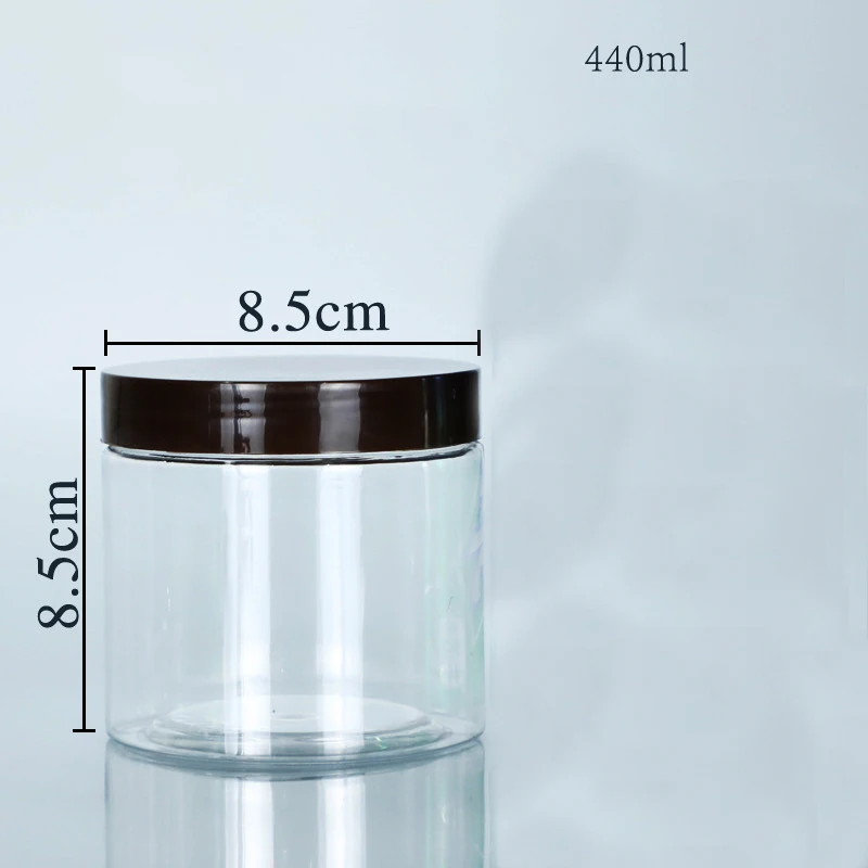 1PC Plastic Packing Bottle PET Clear Empty Seal Bottle Circular Bucket Storage Biscuit Jar Food Grade Sealed Cans Tank Container