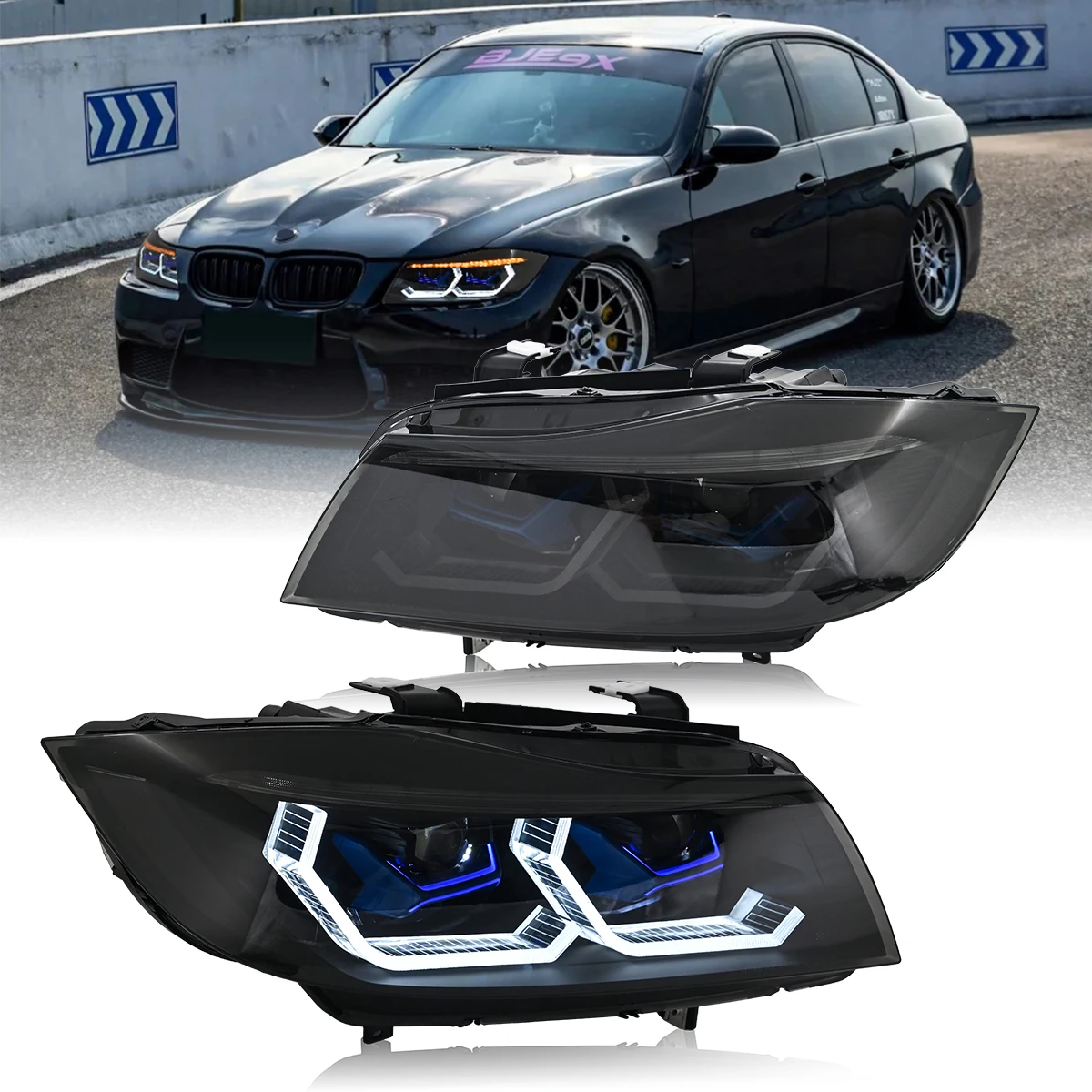 Premium High Precision LED Headlight For BMW 3 Series E90 E91 2005-2012 Original Halogen Model No-Damage Fit