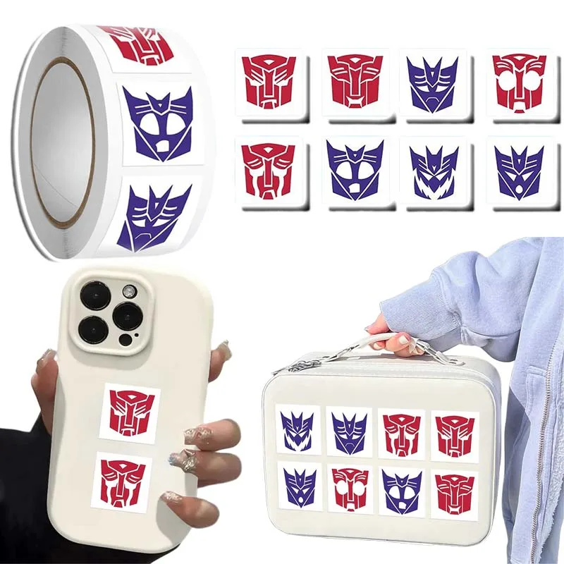 500pcs Hasbro Transformers Anime Sticker Diy Stickers Seal Label Decorative Cartoon Kids Party Candy Stickers Rolls Stickers Toy