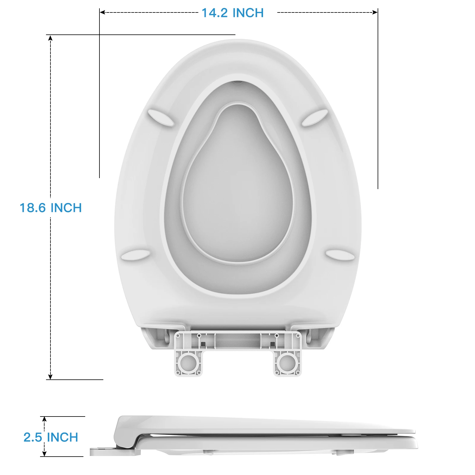 Sedile WC, sedile WC rotondo con sedile per bambini integrato, sedile WC per vasino rotondo adatto sia per adulti che ai bambini