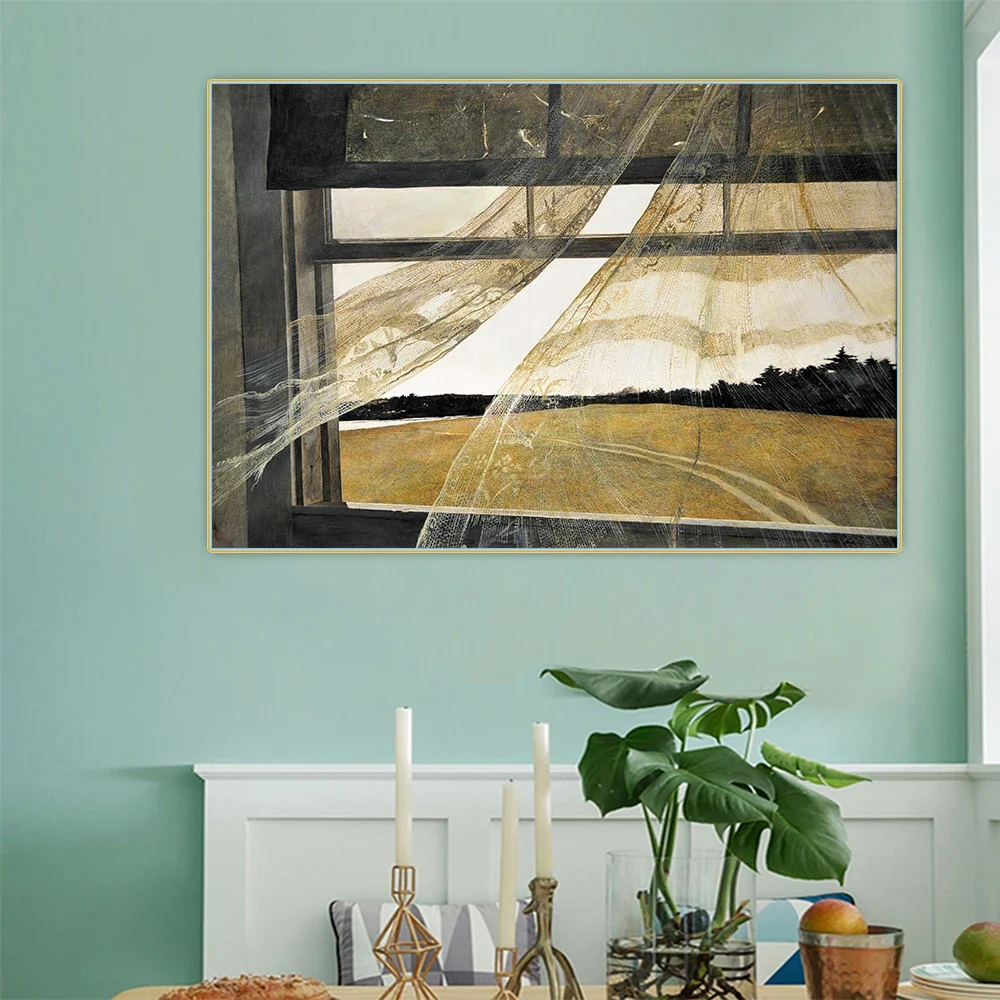 سيتون أندرو وايث 《رياح من البحر》 لوحة زيتية قماشية عمل فني ملصق صورة جدار ديكور خلفية ديكور المنزل الداخلي