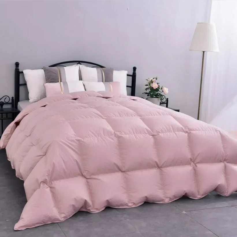 

Cotton 120 count solid color down duvet shell with no noise, self filling, semi-finished home textile, home duvet cover