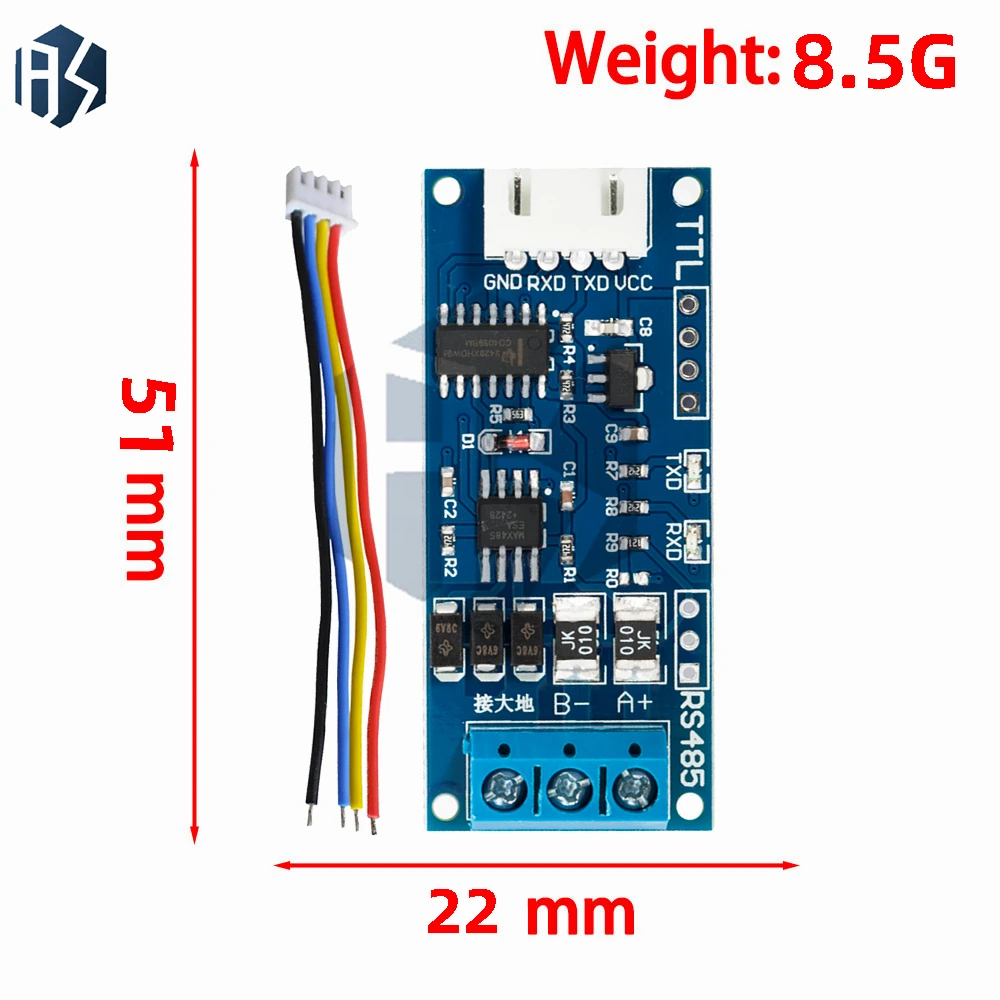 ‌ Modulo convertitore bidirezionale da TTL a RS485 da 3,3 V/5 V – Controllo automatico della direzione, comunicazione isolata per Arduino