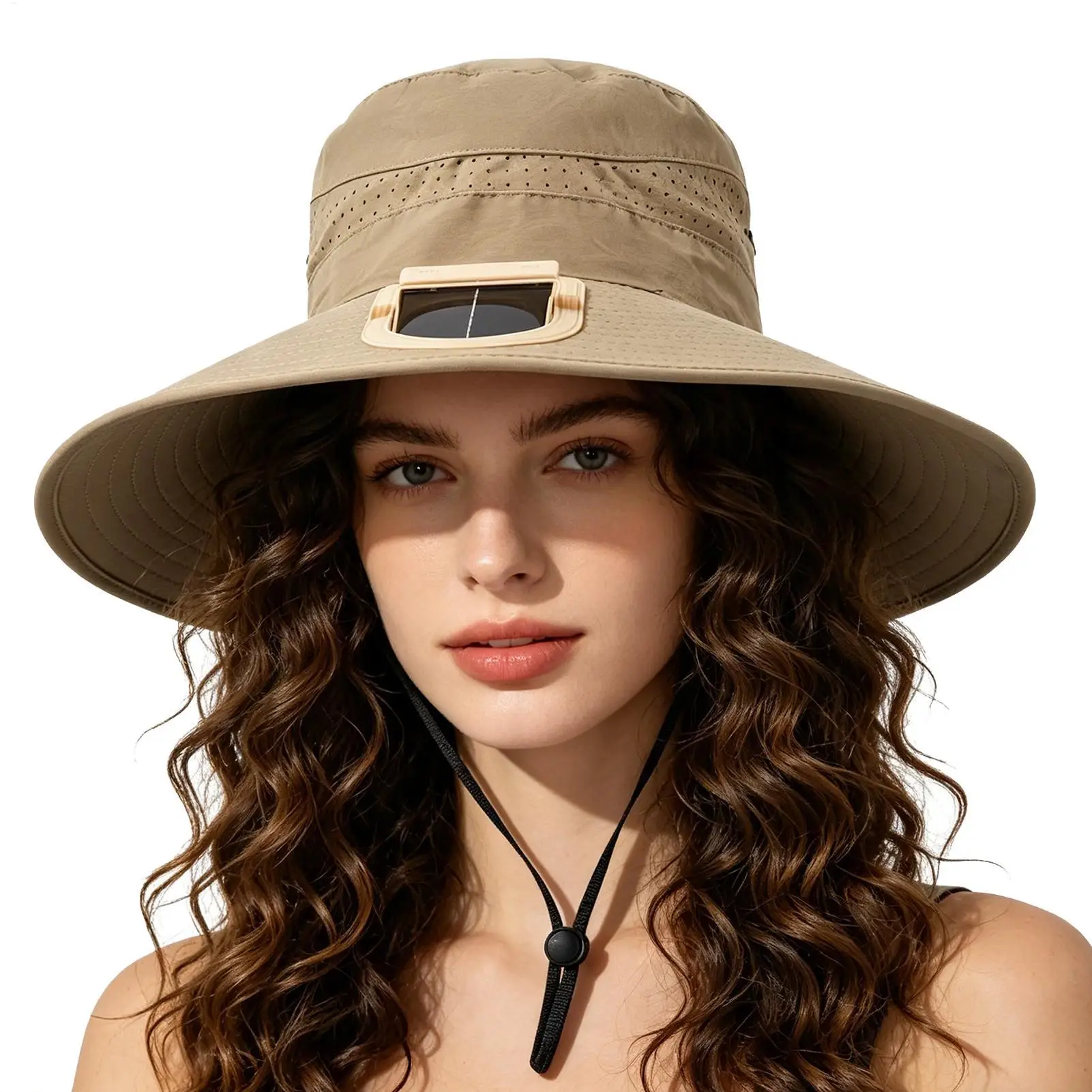 

Hat With Fan Rechargeable Breathable Wide Brim Cap Wide Brim Sun Hat For Day Night Camping Hiking Gardening Sports Outdoor