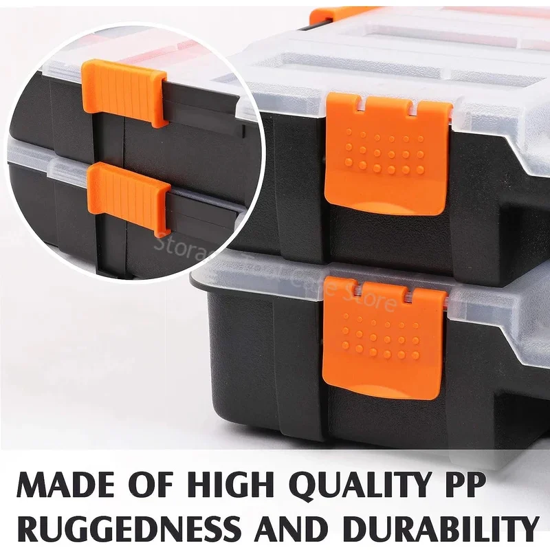 Plastic Tool Parts Box Screw Storage Box Stackable Toolbox Multi-grid Electronic Component Drill Bit Accessories Organizer Boxes