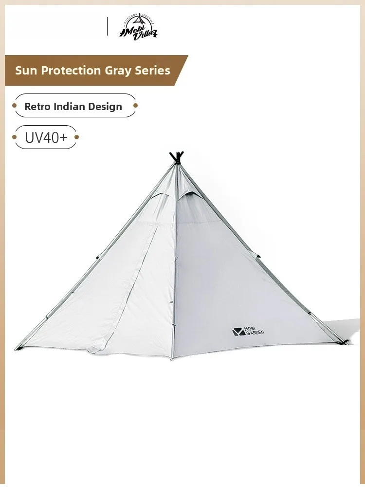 

Mobi Garden Premium Bla Glue Pyrd aped Outdoor Cam Tent Waterproof UV Protection Large Capaci Fly Cam Tent