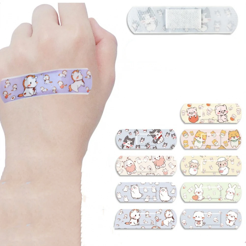 120pcs/set Cartoon Round Skin Vaccine Injection Hole Patch Children Kids Wound Dressing Patches Plaster Strip Band Aid Bandages