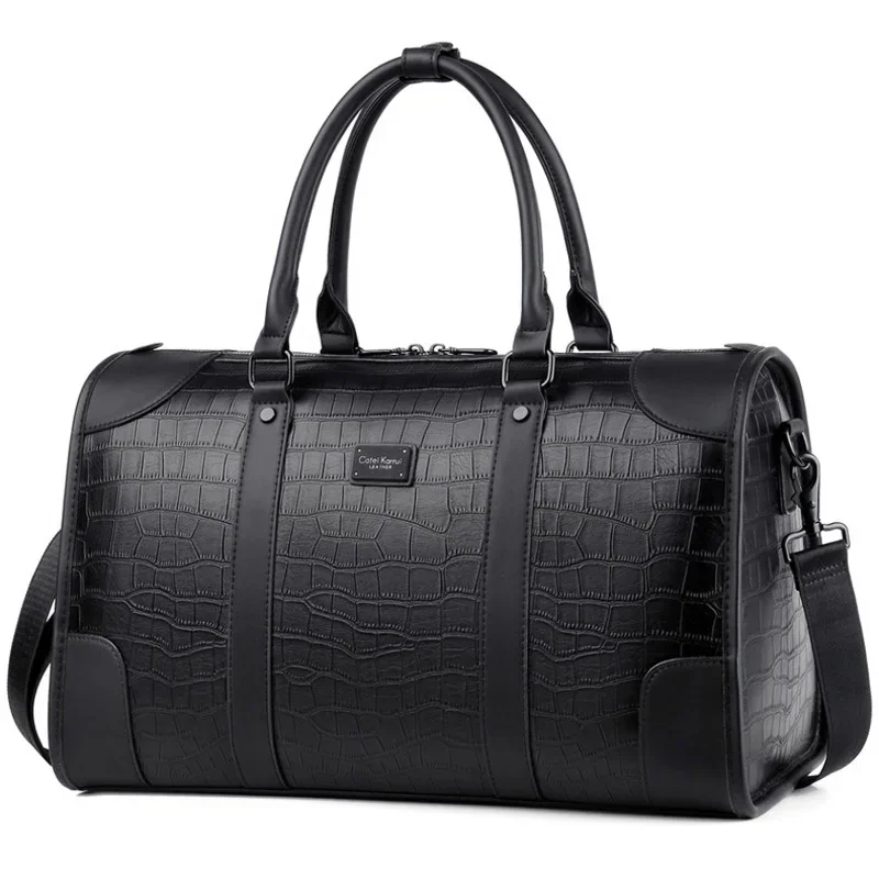 New Fashion Men's Alligator Crocodile Pattern Leather Travel Bags Handbags Men Shoulder Bag Messenger Luggage Laptop Bag WT130