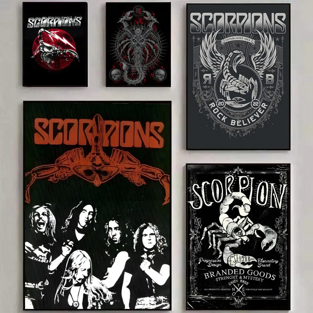 S-ScoRpiOns Band Album Cover Poster HD art sticky wall waterproof home living room bedroom bar aesthetic decoration