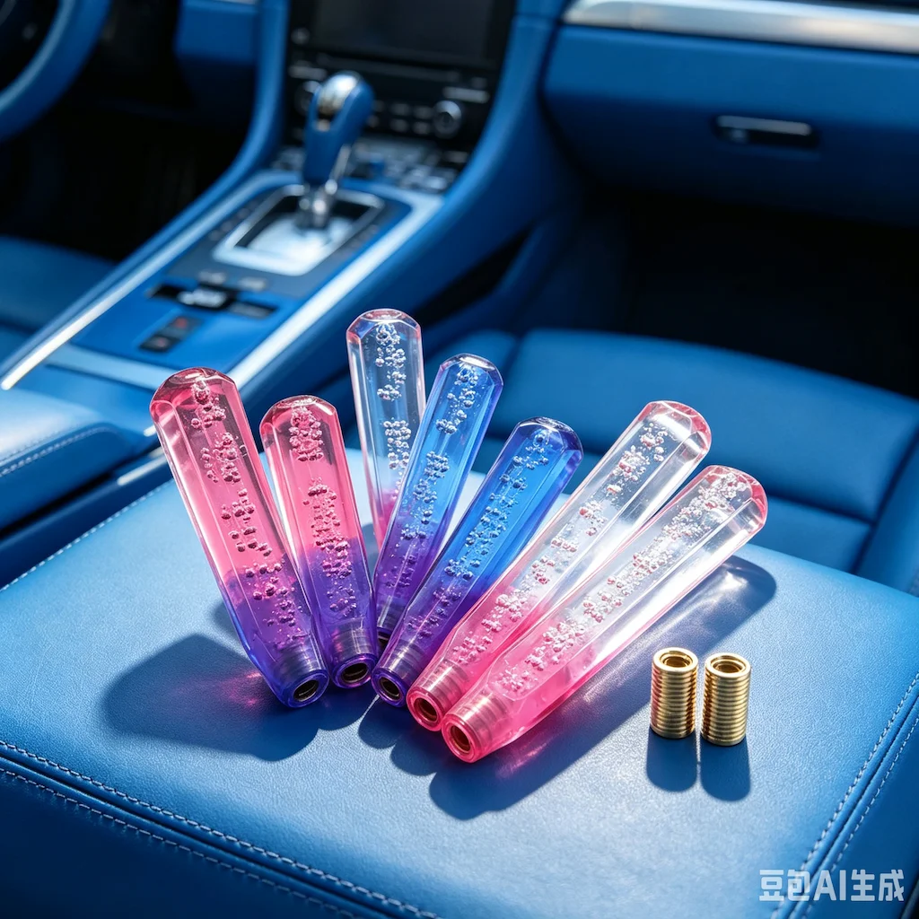 15 20cm Car Resin Stitching Color Multicolor Gear Shift Knob Crystal Bubble Gear Shift Knob Colorful Shifter Lever Knobs