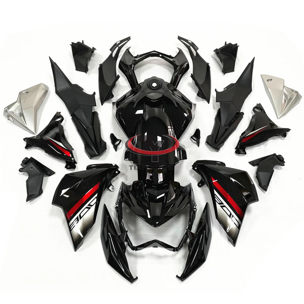 Motorcycle For Z800 2013 2014 2015 2016 Full Fairing Kit Bodywork Cowling Injection Red and black floral lines