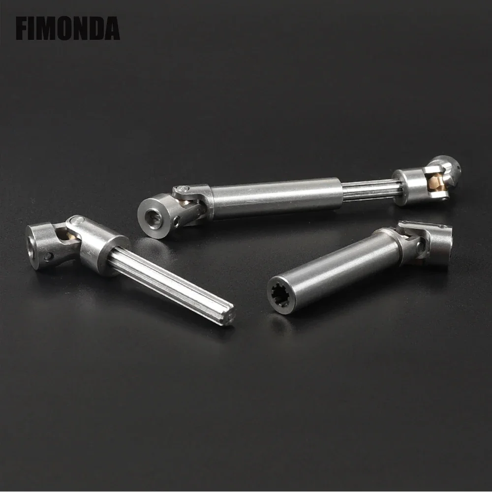 FIMONDA 2pcs Stainless Steel Drive Shaft for 1/10 RC Crawler  TRX4 TRX6 Axial SCX10  Wraith Capra D90 TF2 Redcat GEN8