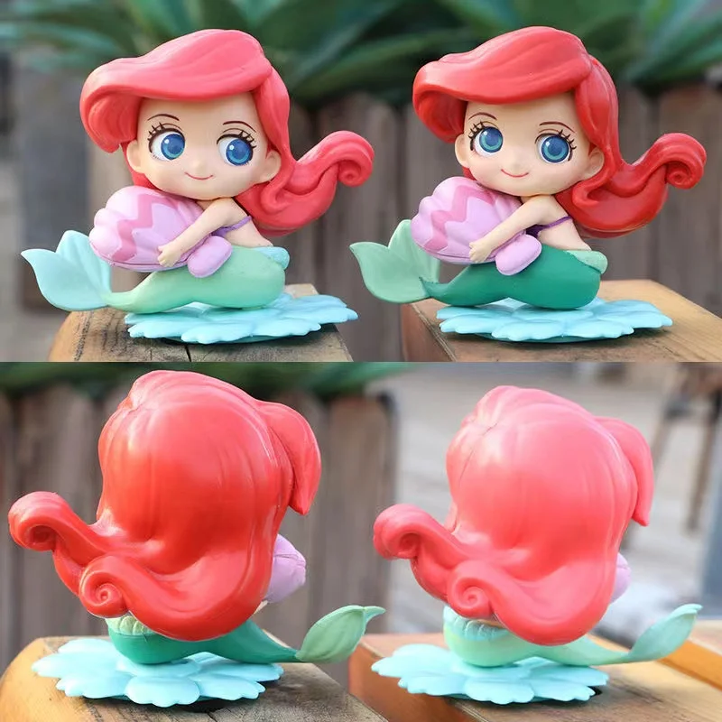 Disney 8cm Mermaid Princess Ariel Cinderella Sofia Cake Topper Decoration Birthday Party Children kid girl gift