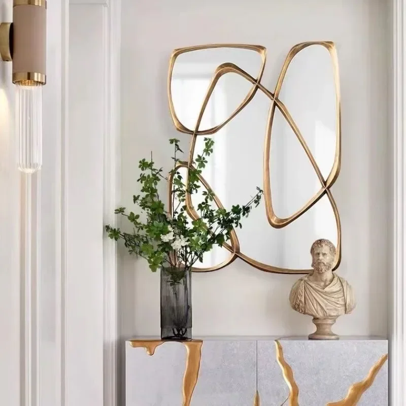 

70*90cm new dropshipping products large wall bedroom makeup mirrors bathroom home decor luxury art frame house decoration