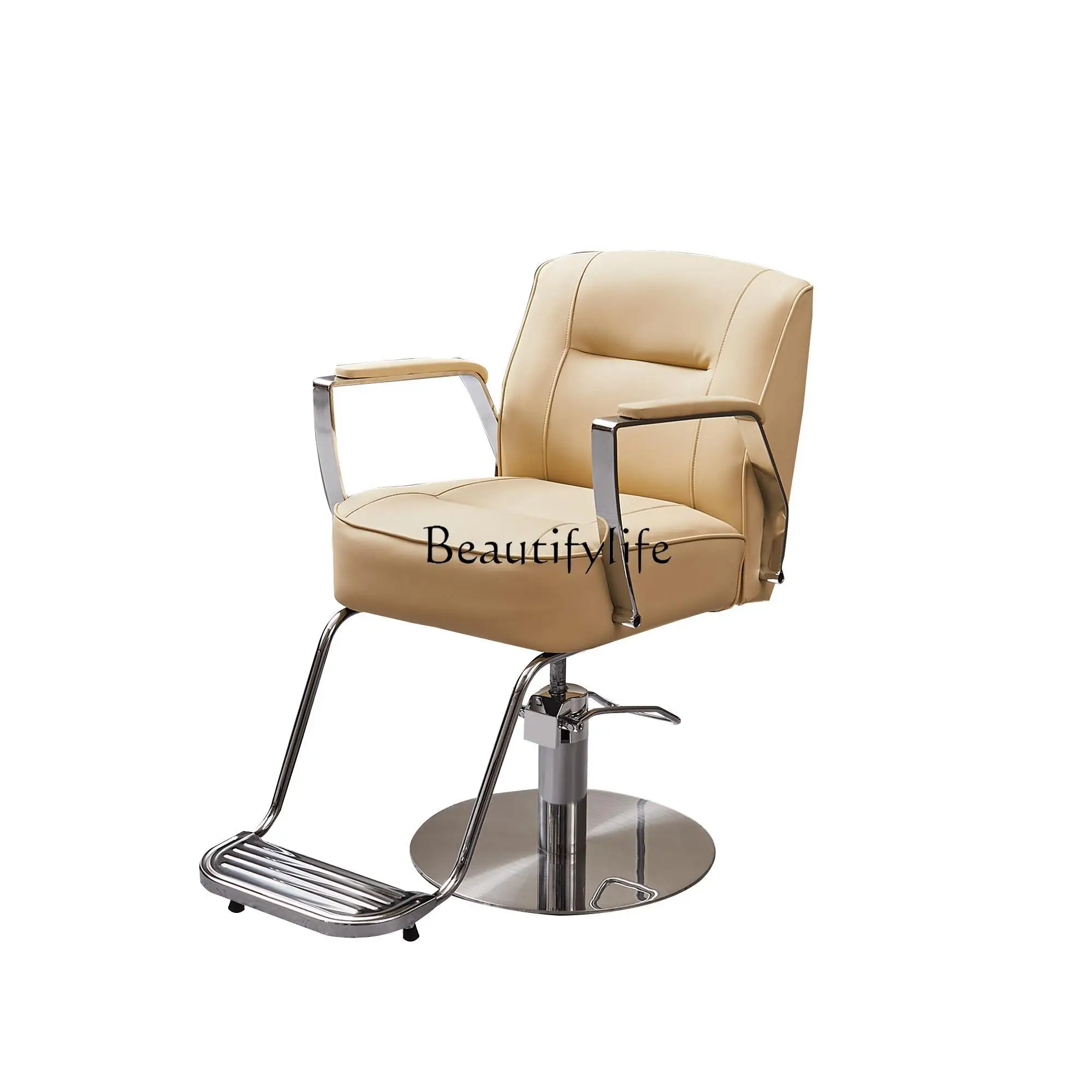 

Hair salon chair Barber chair Cut hair stool can be lifted and rotated Simple now