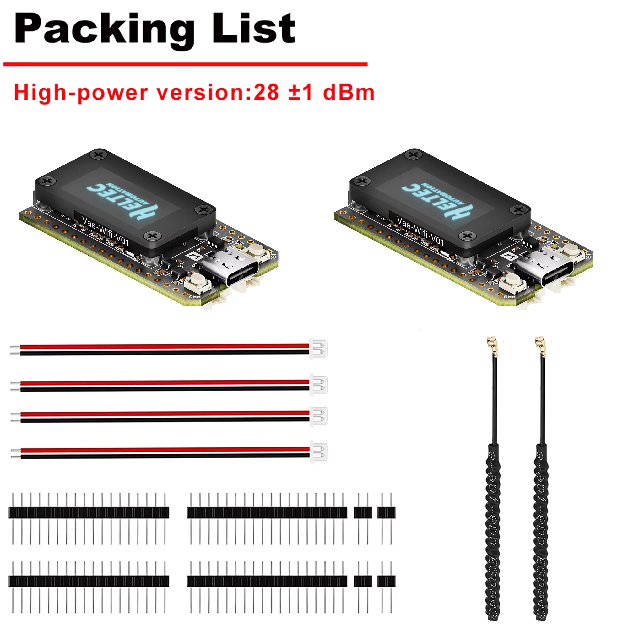2 Stück Heltec V4 LoRa32 ESP32-S3 SX1262 LoRaWAN 868MHz Entwicklungsboard mit 0,96 Zoll OLED-Display, WiFi & BLE Mesh-Netzwerk für IoT