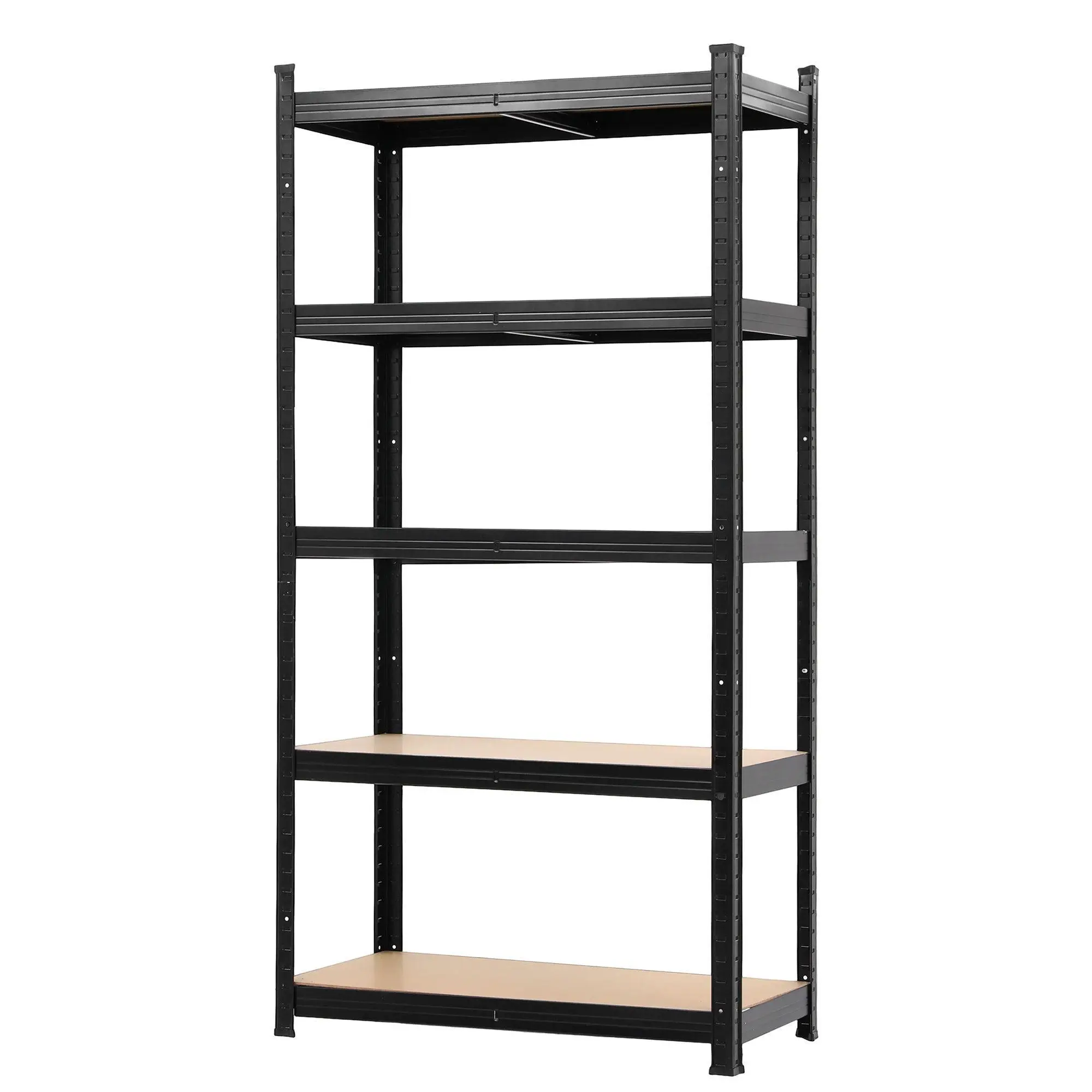 Heavy Duty Garage Shelving 1600x800mm Warehouse Storage Rack Adjustable Steel Black