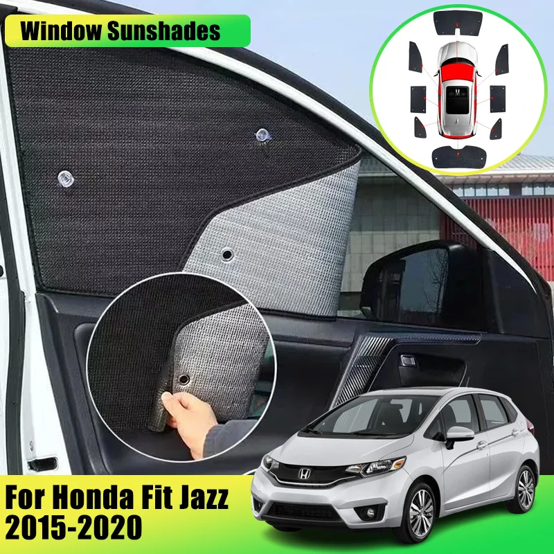 

Full Car Coverage Sunshade For Honda Fit Jazz 2015-2020 GK5 GK3 GP5 2016 Car Side Sunscreen Window Sunshades Covers Accessories