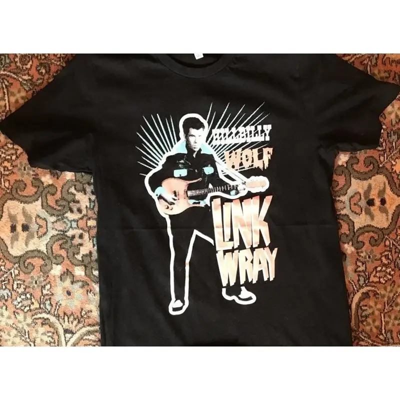 Vintage  T shirt Link Wray Black Cotton All size S 345XL For Fans HRB153