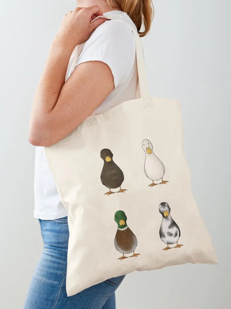 Duck Collective 1 Tote Bag حقائب قماش حقيبة للمتسوقين حقائب تسوق قماشية للنساء حقيبة تسوق قابلة لإعادة الاستخدام