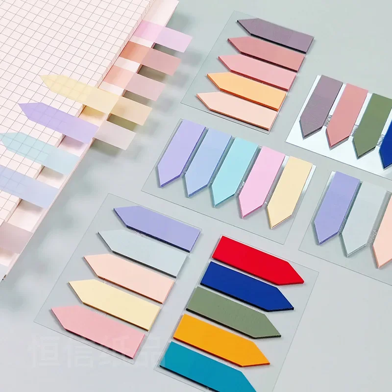 125sheets/pc Memo Pad Index Label Translucent Sticky Note Waterproof Office Accessories Notepad for Staff Students Supplies