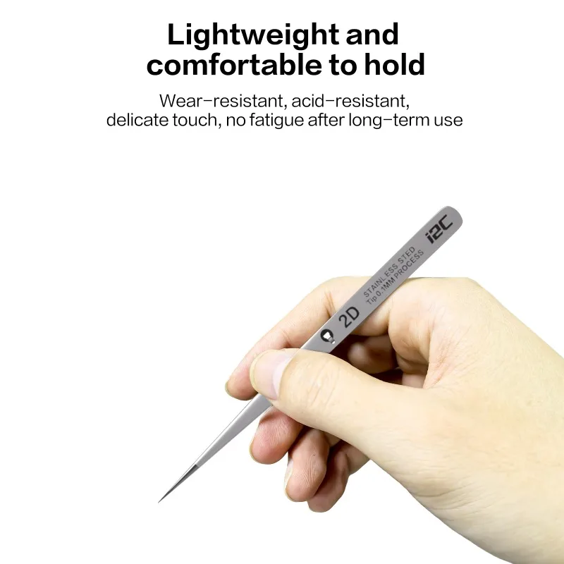 I2C NS(01-04) Super Alloy Tweezers Phone Circuit Repair Hand Tool Non-magnetic Stainless Steel Flying Wire Forceps Repair Tool image 5