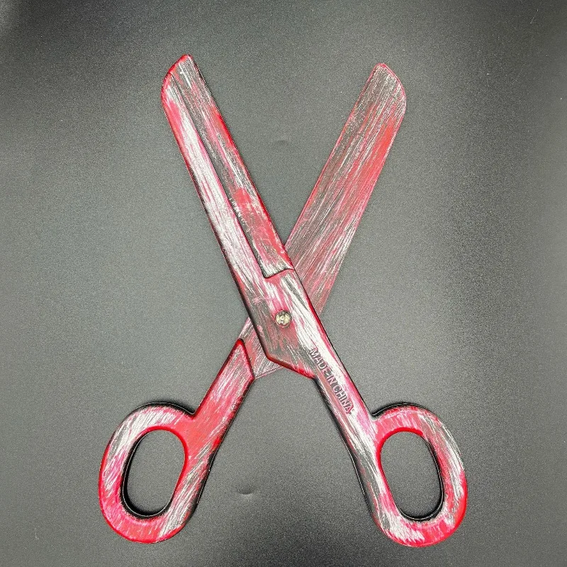 39 cm/15.35in Halloween Kunststoffen Cosplay Rood Bloed Schaar Model Rekwisieten Grappige Gift Collectible Feestartikelen Kamer Decoratie speelgoed