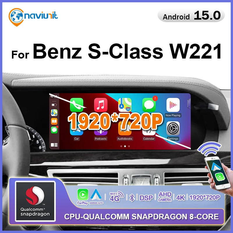 Brezžični CarPlay avtoradio za Mercedes