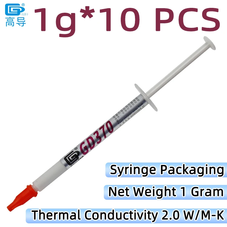Nettogewicht 1/3/7/15/30/100/150 Gram Wit GD370 Thermisch geleidende vetpasta Gips Koellichaamverbinding voor CPU SSY ST CN HT