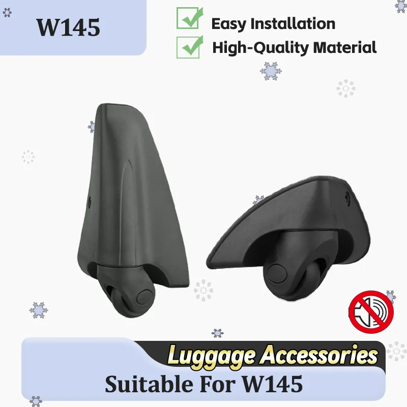 

For W145 Luggage Replacement Wheels Ultra-Quiet Design Anti-Slip Wear-Resistant Rubber Universal Swivel Casters